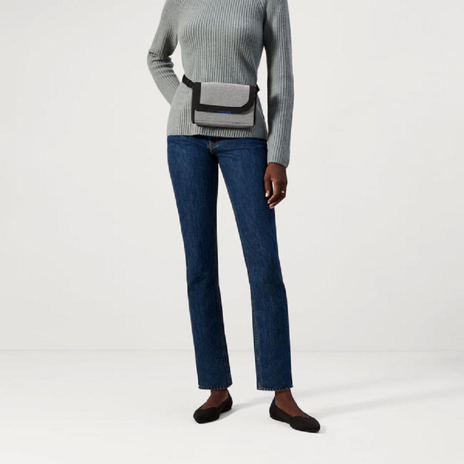 Rothy's The Belt Bag crossbody taschen Damen Grau Weiß | YDEGT92902
