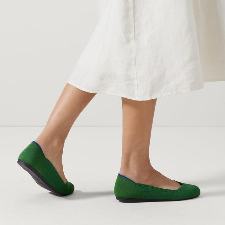 Rothy's The Flache Flache Schuhe Damen Grün | UDEND78540