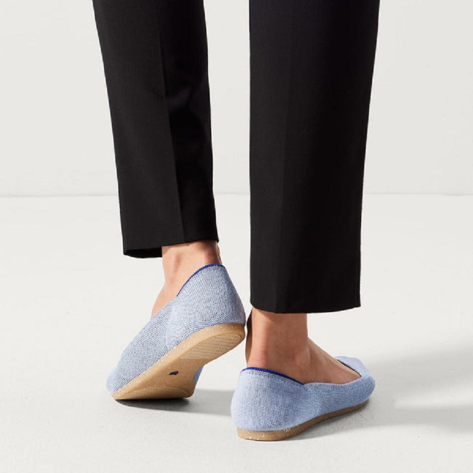 Rothy's The Point Flache Schuhe Damen Blau | EDEVG19796