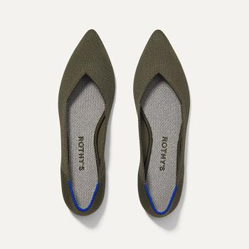 Rothy's The Point Flache Schuhe Damen Grau Grün | DEICD97960