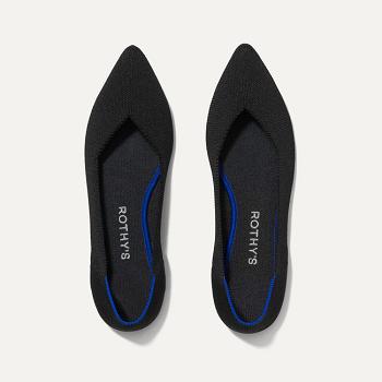 Rothy's The Point Flache Schuhe Damen Schwarz | TDEPQ48050